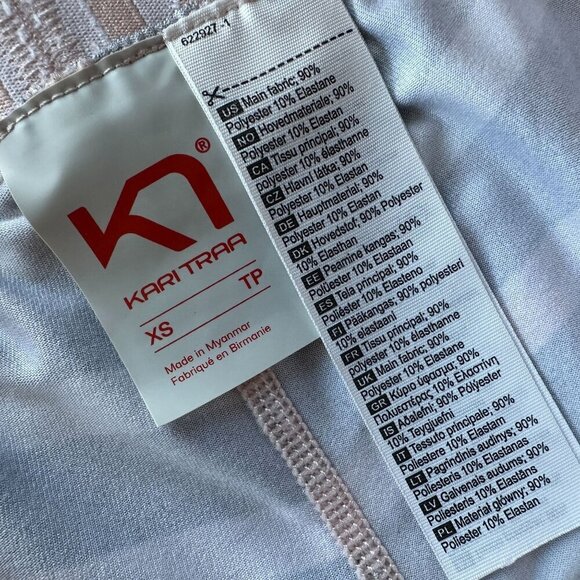 Kari Traa Fryd Base Layer Pants Striped Pink Gray Green Ivory Leggings XS - Picture 7 of 8